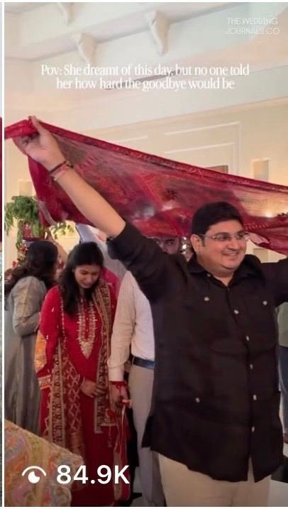 Wedding reel of the bride's farewell with 84.9K views